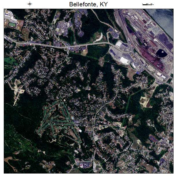 Bellefonte, KY air photo map