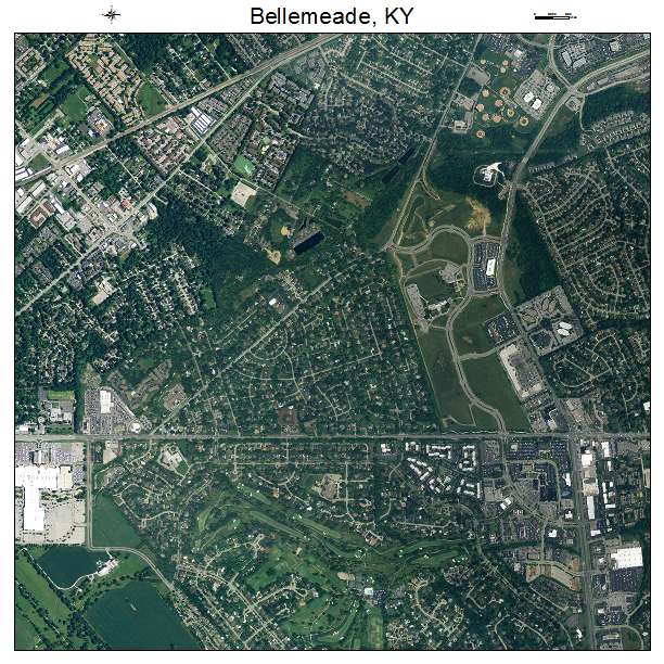 Bellemeade, KY air photo map