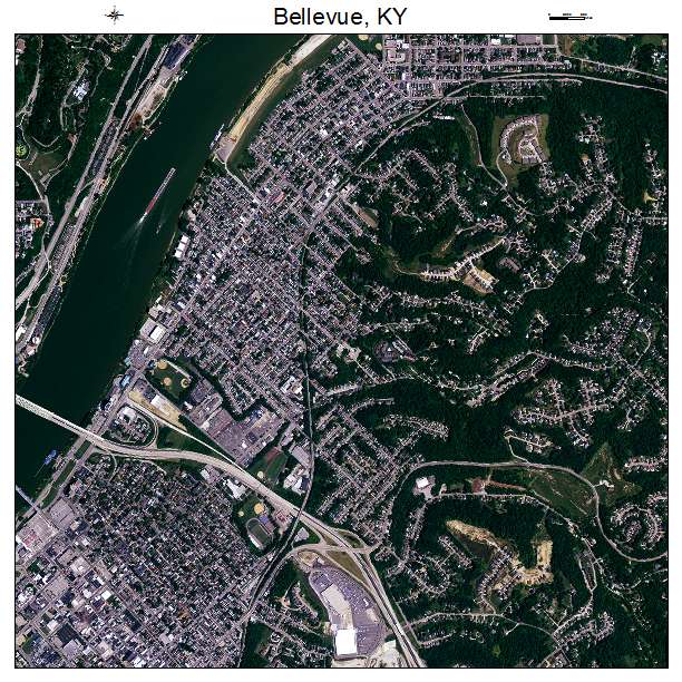 Bellevue, KY air photo map