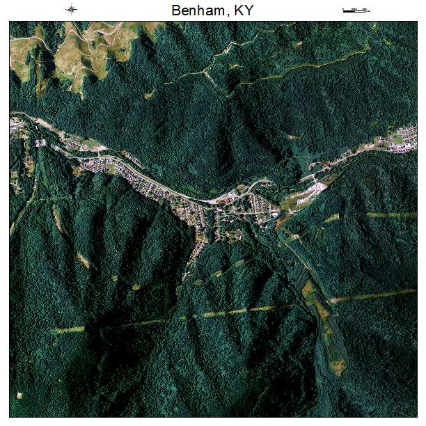 Benham, KY air photo map