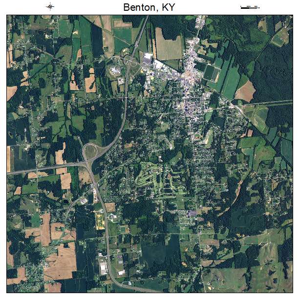 Benton, KY air photo map