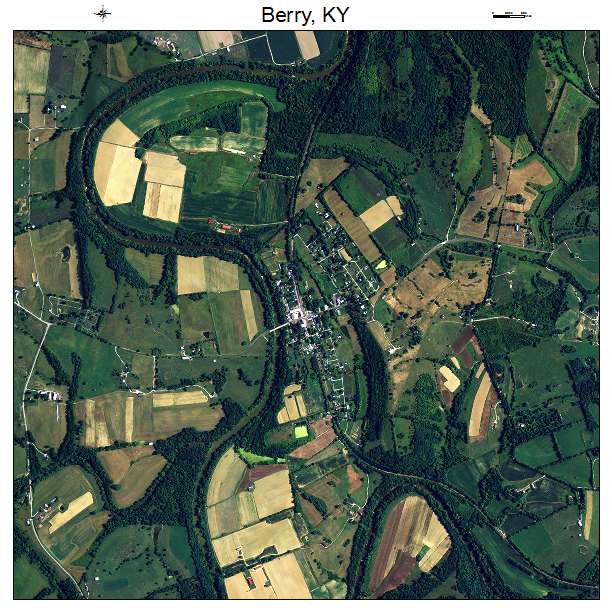 Berry, KY air photo map