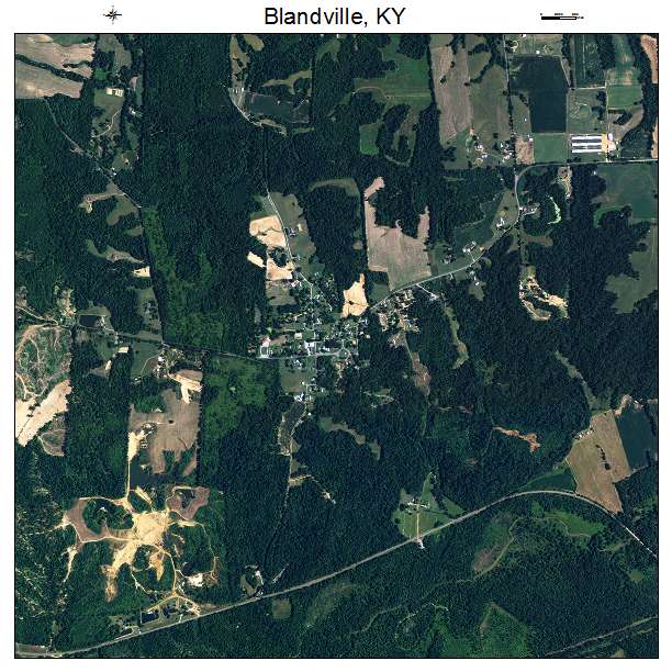 Blandville, KY air photo map