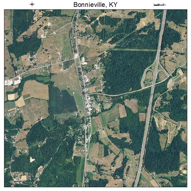 Bonnieville, KY air photo map