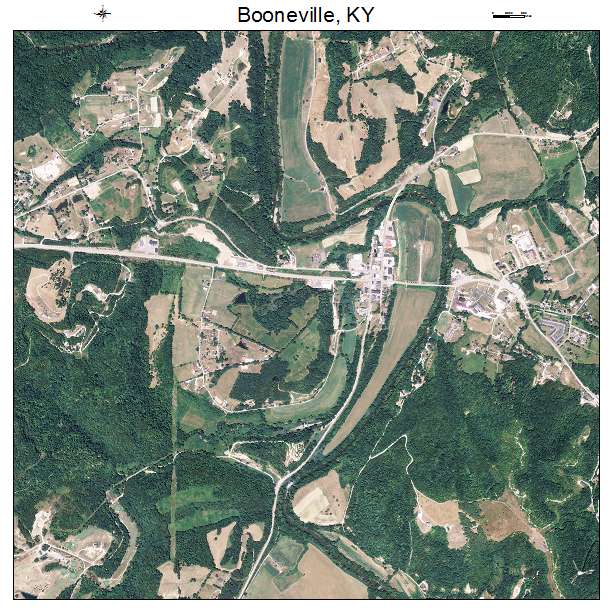 Booneville, KY air photo map
