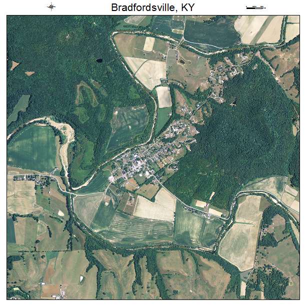 Bradfordsville, KY air photo map