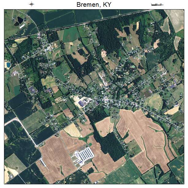 Bremen, KY air photo map