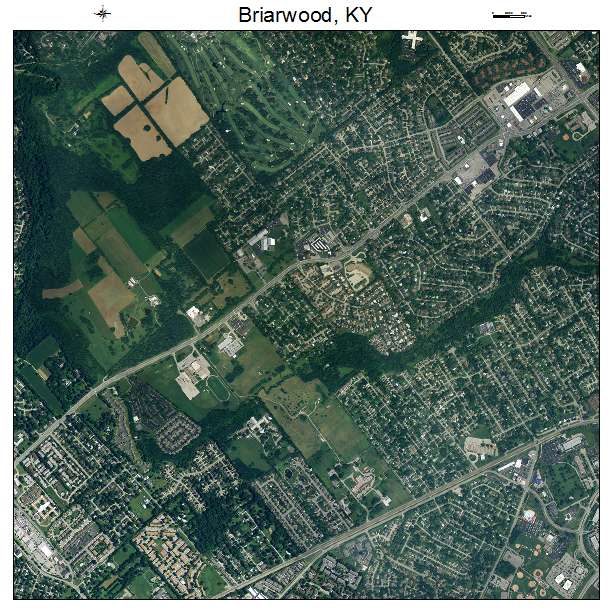 Briarwood, KY air photo map