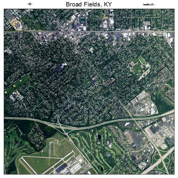 Broad Fields, KY air photo map