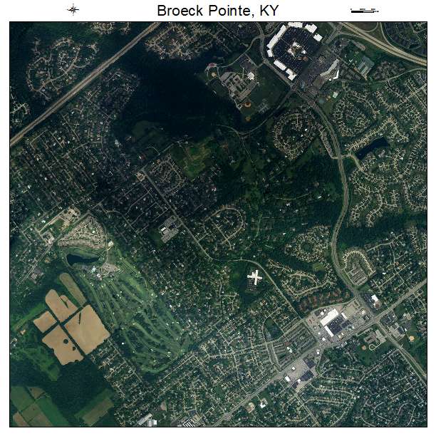 Broeck Pointe, KY air photo map