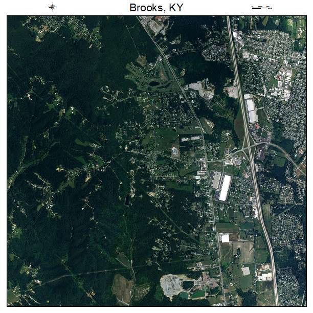 Brooks, KY air photo map