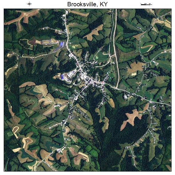 Brooksville, KY air photo map