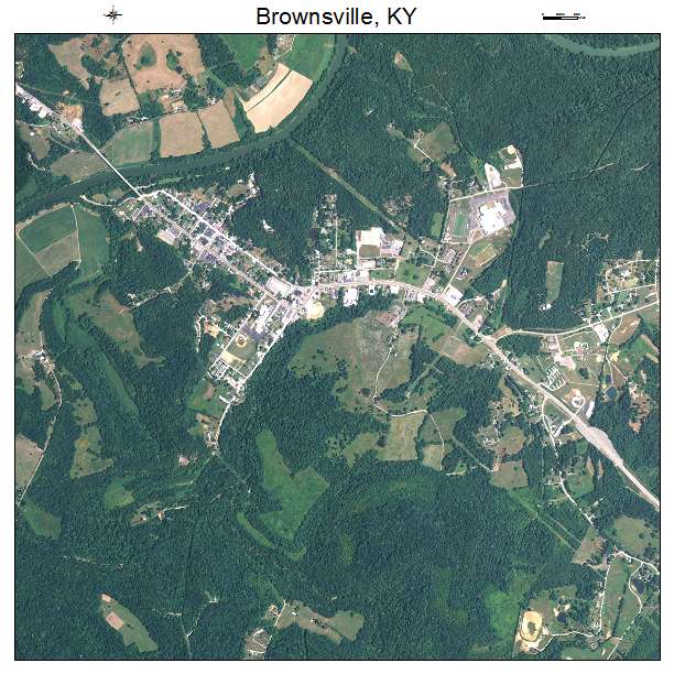 Brownsville, KY air photo map