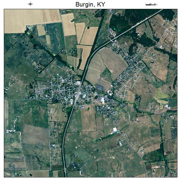 Burgin, KY air photo map