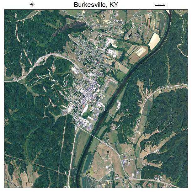 Burkesville, KY air photo map