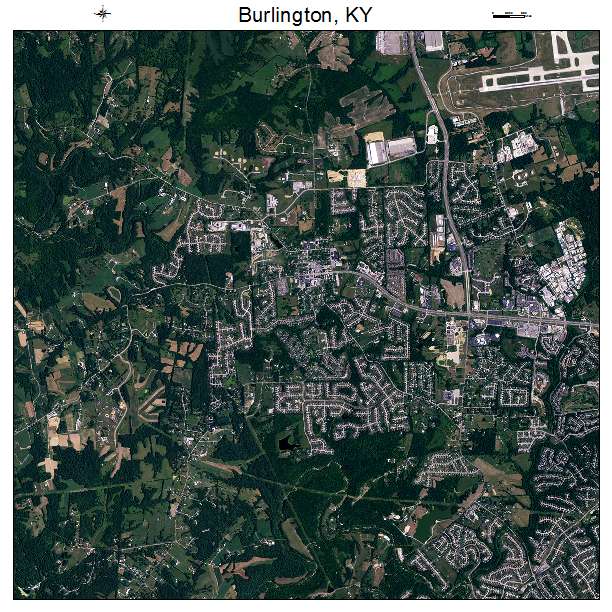 Burlington, KY air photo map