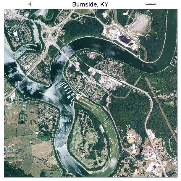 Burnside, KY air photo map