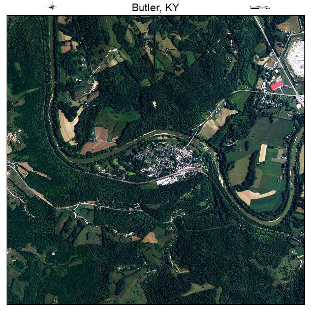 Butler, KY air photo map