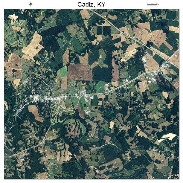 Cadiz, KY air photo map