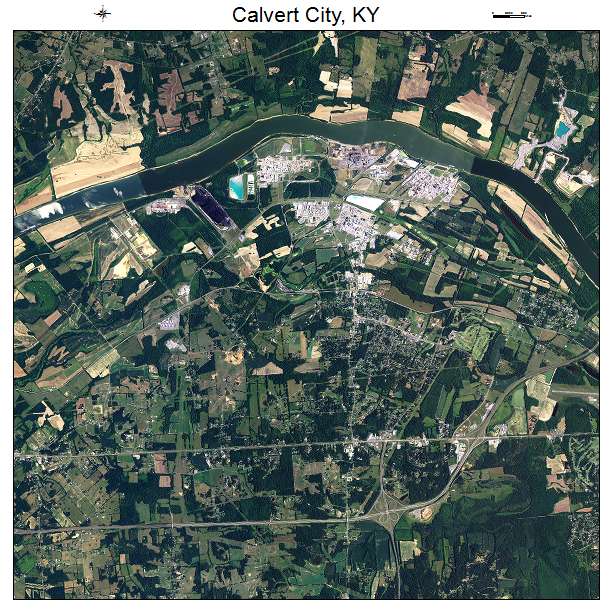 Calvert City, KY air photo map