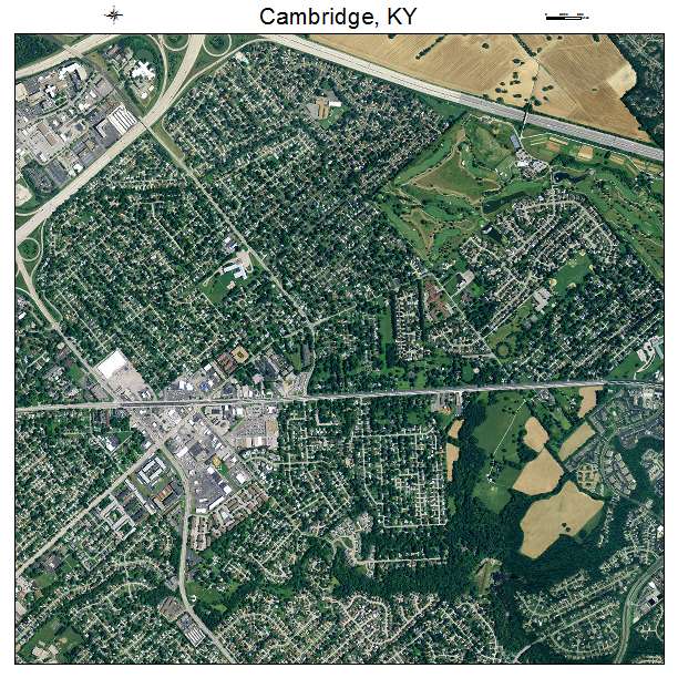 Cambridge, KY air photo map