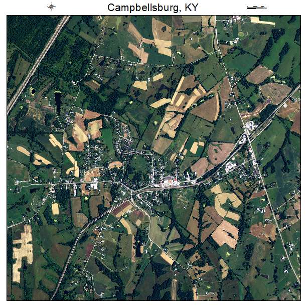 Campbellsburg, KY air photo map