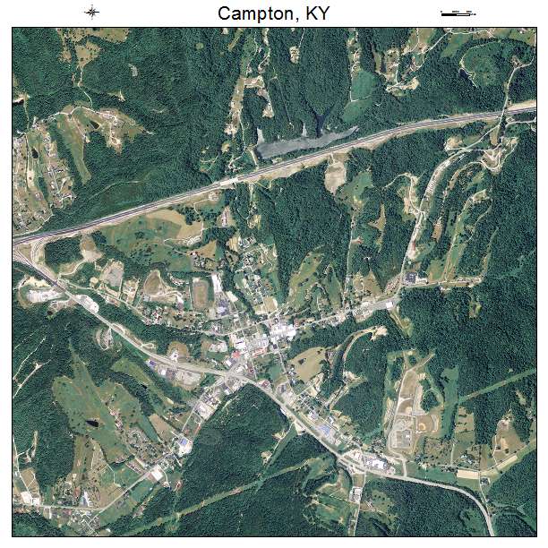 Campton, KY air photo map