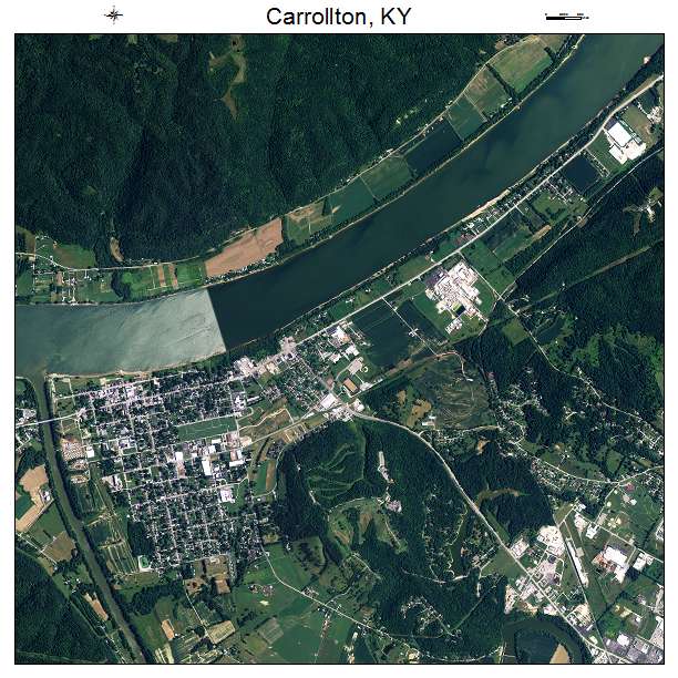 Carrollton, KY air photo map