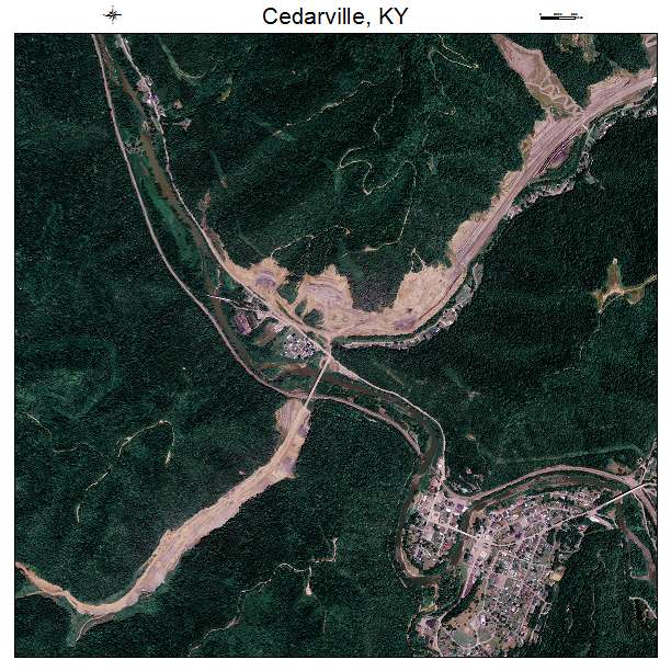 Cedarville, KY air photo map