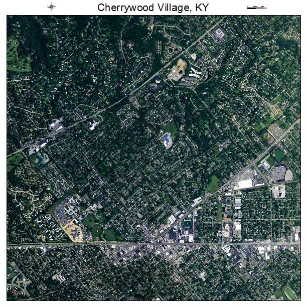 Cherrywood Village, KY air photo map