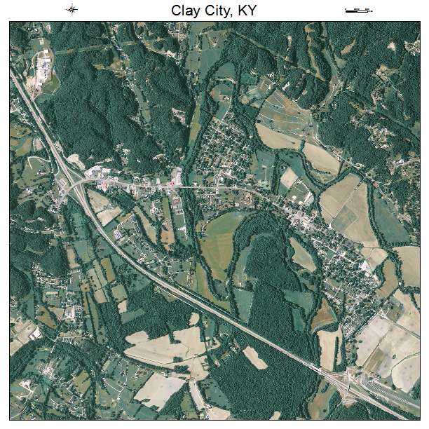 Clay City, KY air photo map