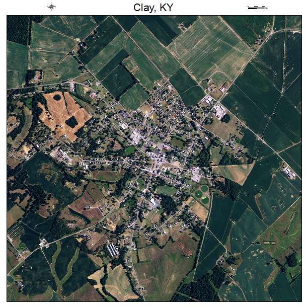 Clay, KY air photo map