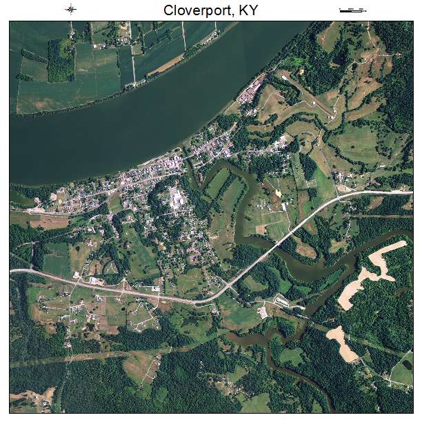 Cloverport, KY air photo map