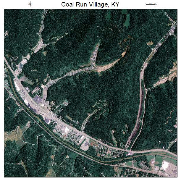 Coal Run Village, KY air photo map