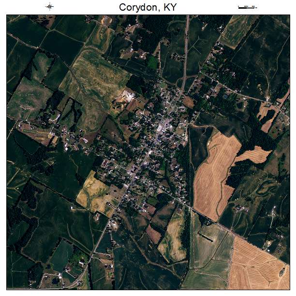 Corydon, KY air photo map