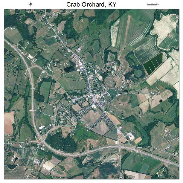 Crab Orchard, KY air photo map