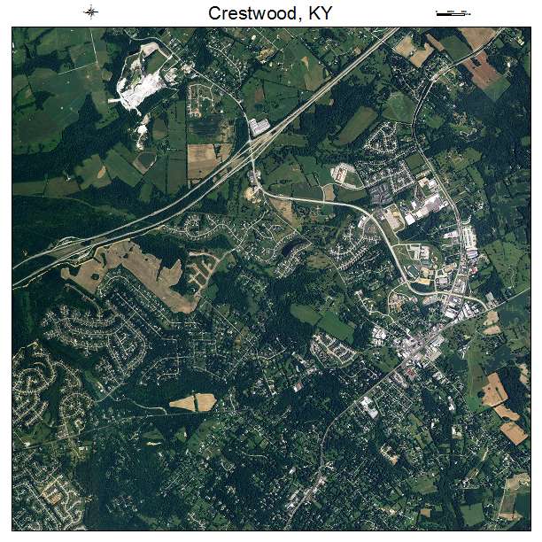 Crestwood, KY air photo map