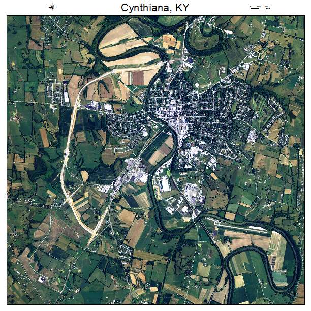 Cynthiana, KY air photo map