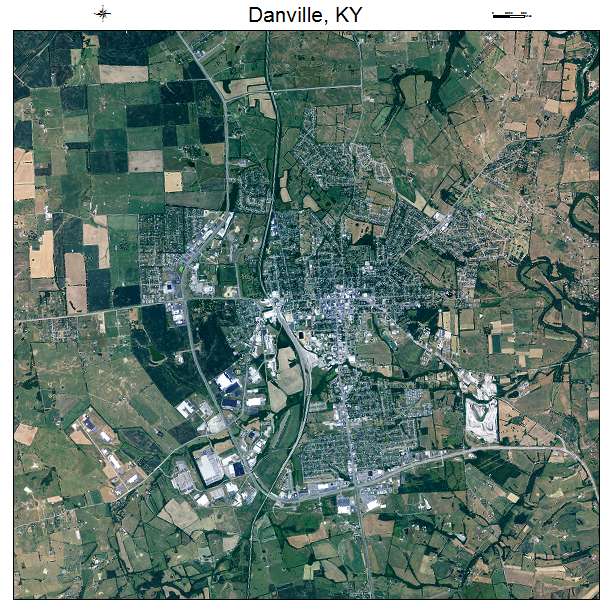 Danville, KY air photo map