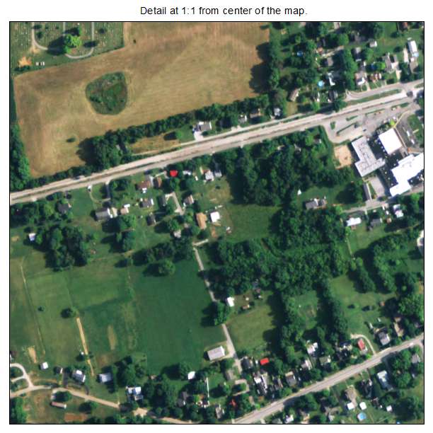 Auburn, Kentucky aerial imagery detail