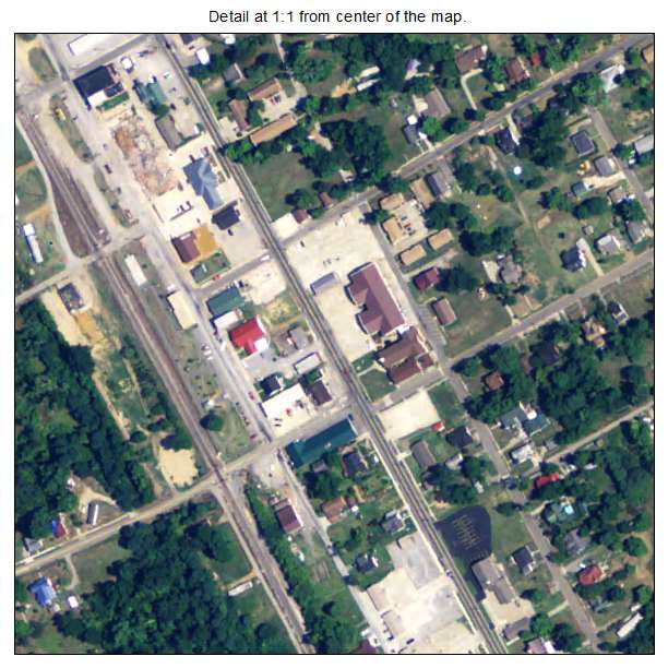Bardwell, Kentucky aerial imagery detail