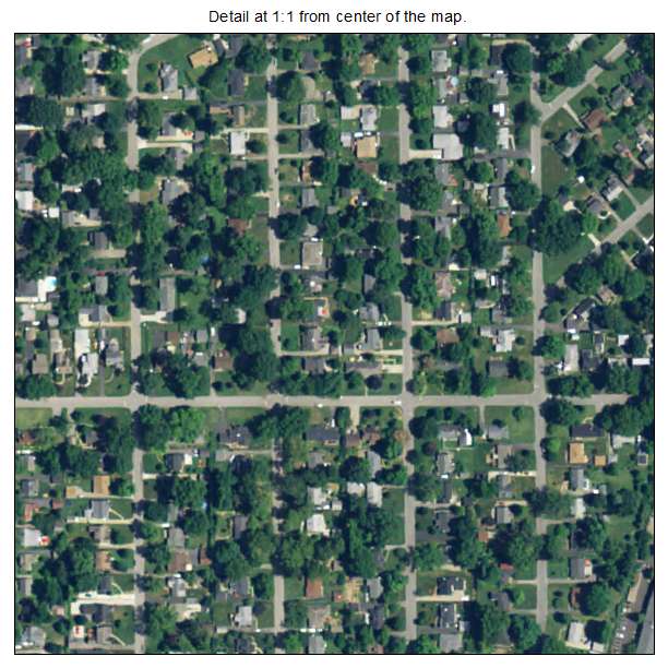 Beechwood Village, Kentucky aerial imagery detail
