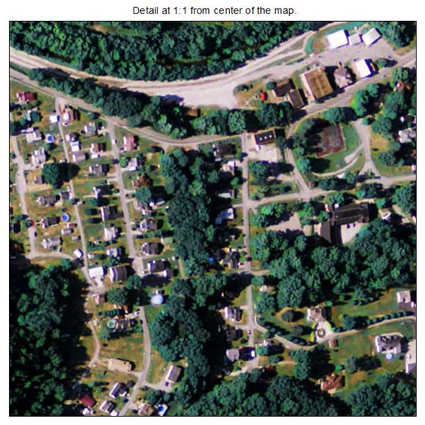 Benham, Kentucky aerial imagery detail