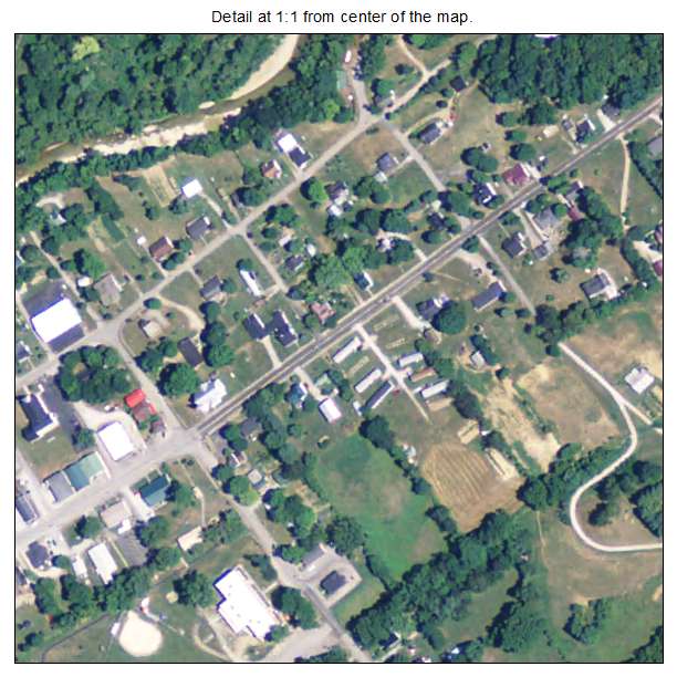 Bradfordsville, Kentucky aerial imagery detail