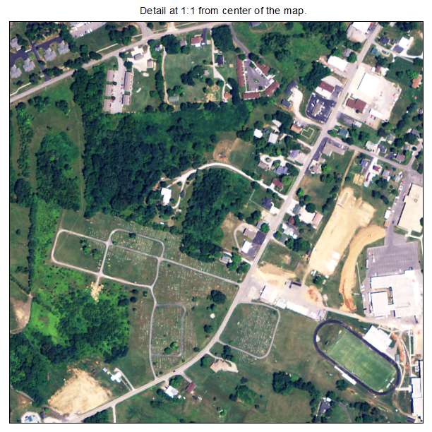Brandenburg, Kentucky aerial imagery detail
