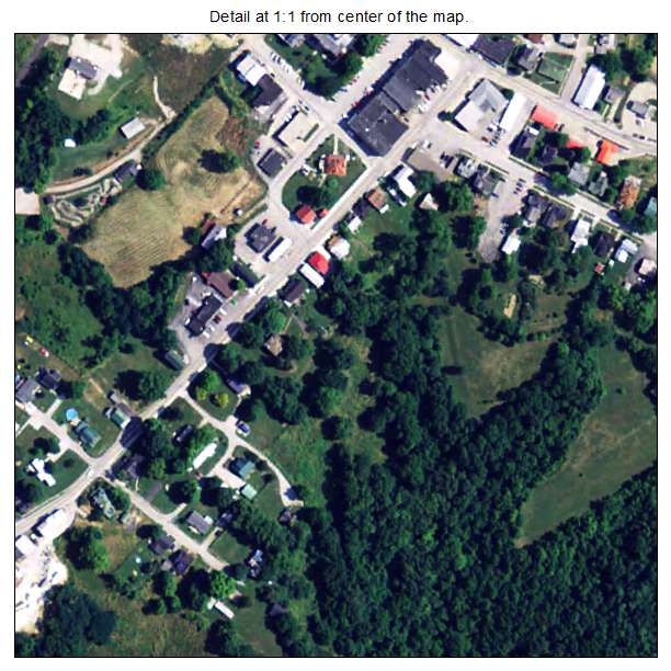 Brooksville, Kentucky aerial imagery detail