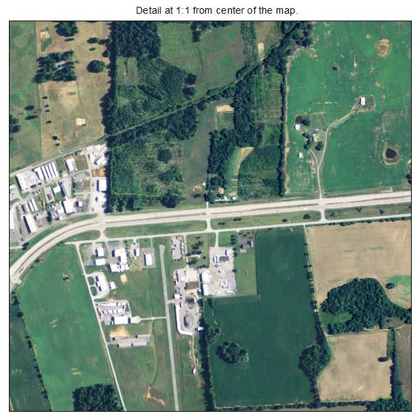 Cadiz, Kentucky aerial imagery detail