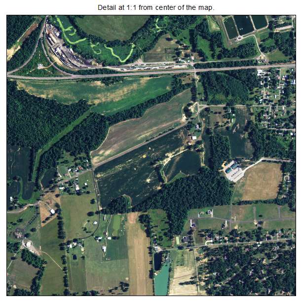 Calvert City, Kentucky aerial imagery detail