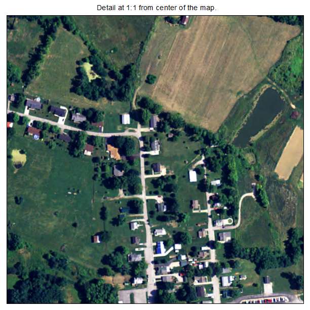 Campbellsburg, Kentucky aerial imagery detail