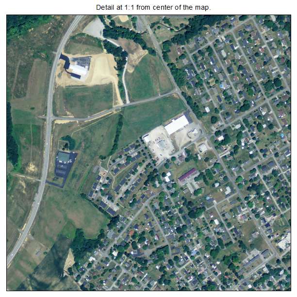 Campbellsville, Kentucky aerial imagery detail